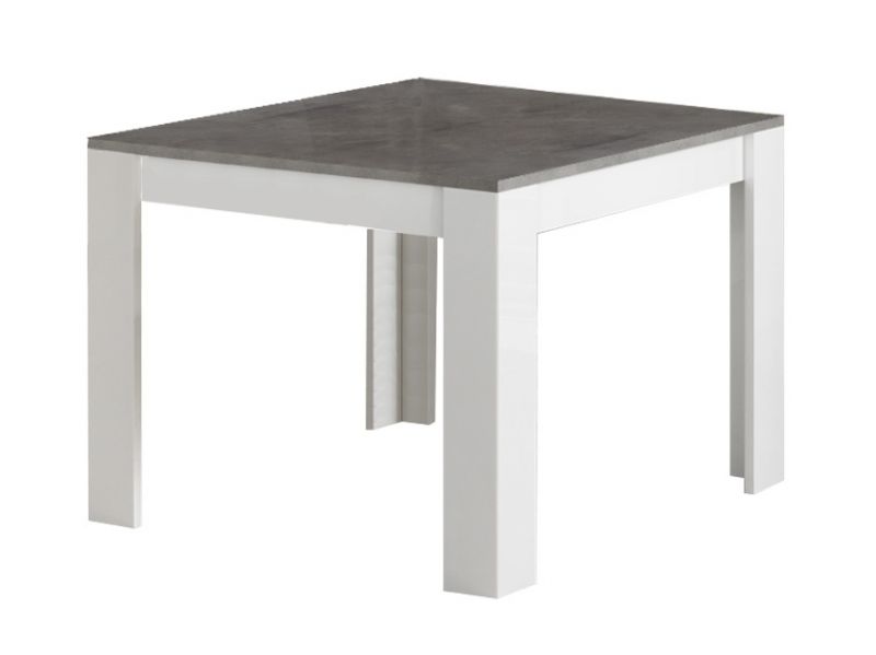 Table carrée Modena blanc marbre