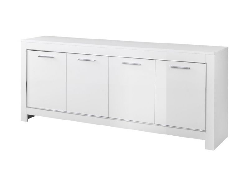 Buffet 4 Portes Blanc Marbre | Meubles Ubaud
