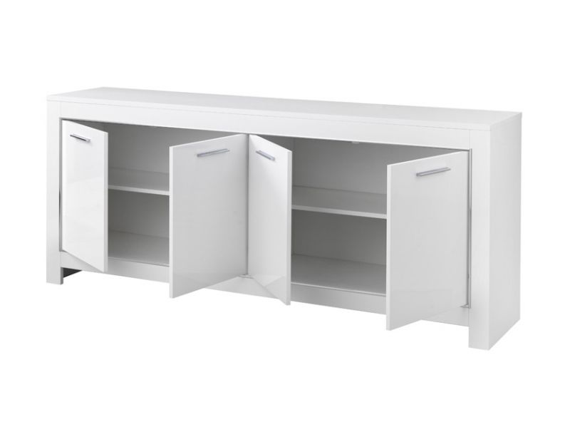 Buffet 4 Portes Blanc Marbre | Meubles Ubaud