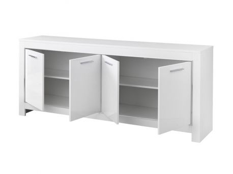 Buffet 4 Portes Blanc Marbre | Meubles Ubaud