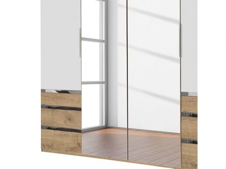 Armoire Blanche 4 Portes et Miroir | Meubles Ubaud