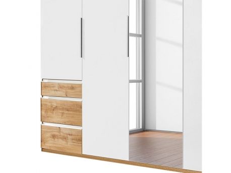 Armoire Blanche 5 Portes et Miroir | Meubles Ubaud