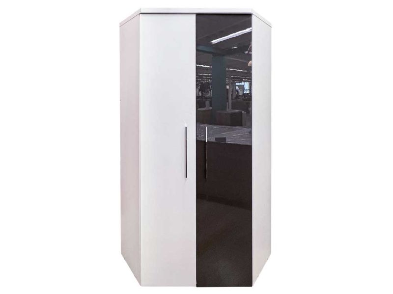 Armoire d'angle Valentino blanche de face