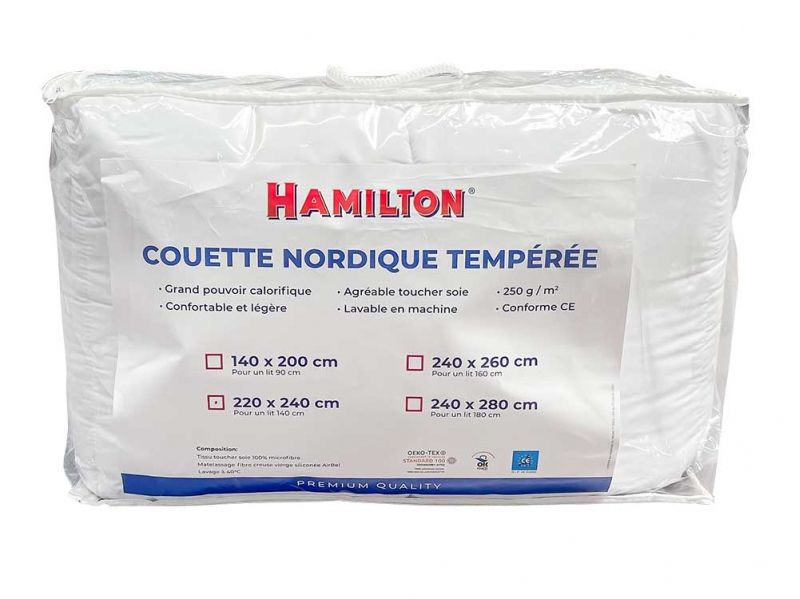 Packaging couette Hamilton 220 x 240 cm de face