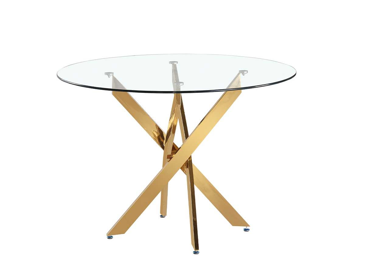 Table basse Aurota Or - Ronde | Meubles UBAUD