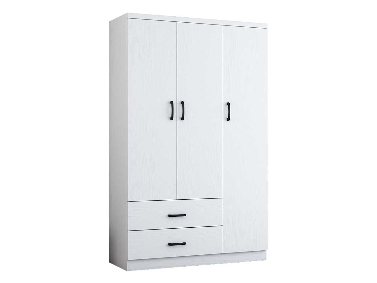 Armoire 3 portes Valentina Blanc