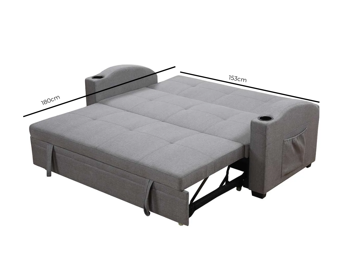 Canape convertible Milo gris foncé | Meubles UBAUD