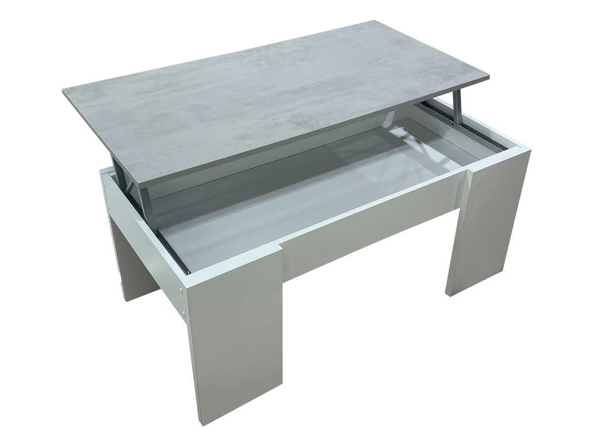Table Basse Relevable Cemento pas cher | Meubles Ubaud
