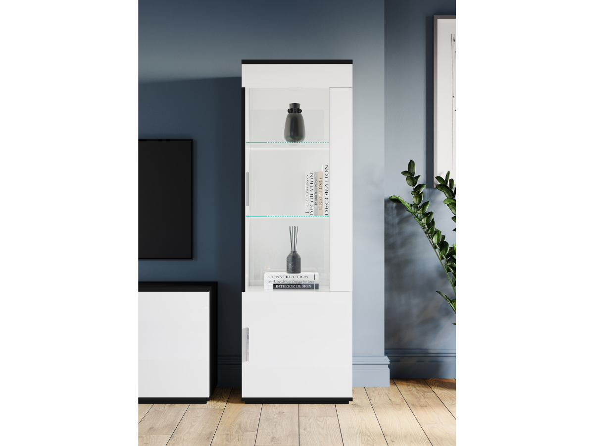 Meuble Vitrine 1 Porte Venere pas cher l Meubles Ubaud