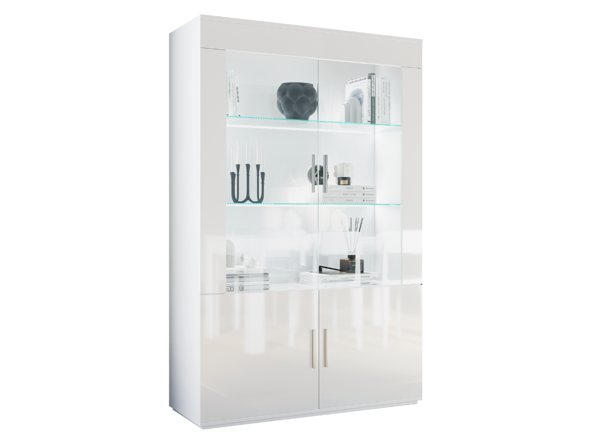 Meuble Vitrine 2 Portes Venere pas cher l Meubles Ubaud