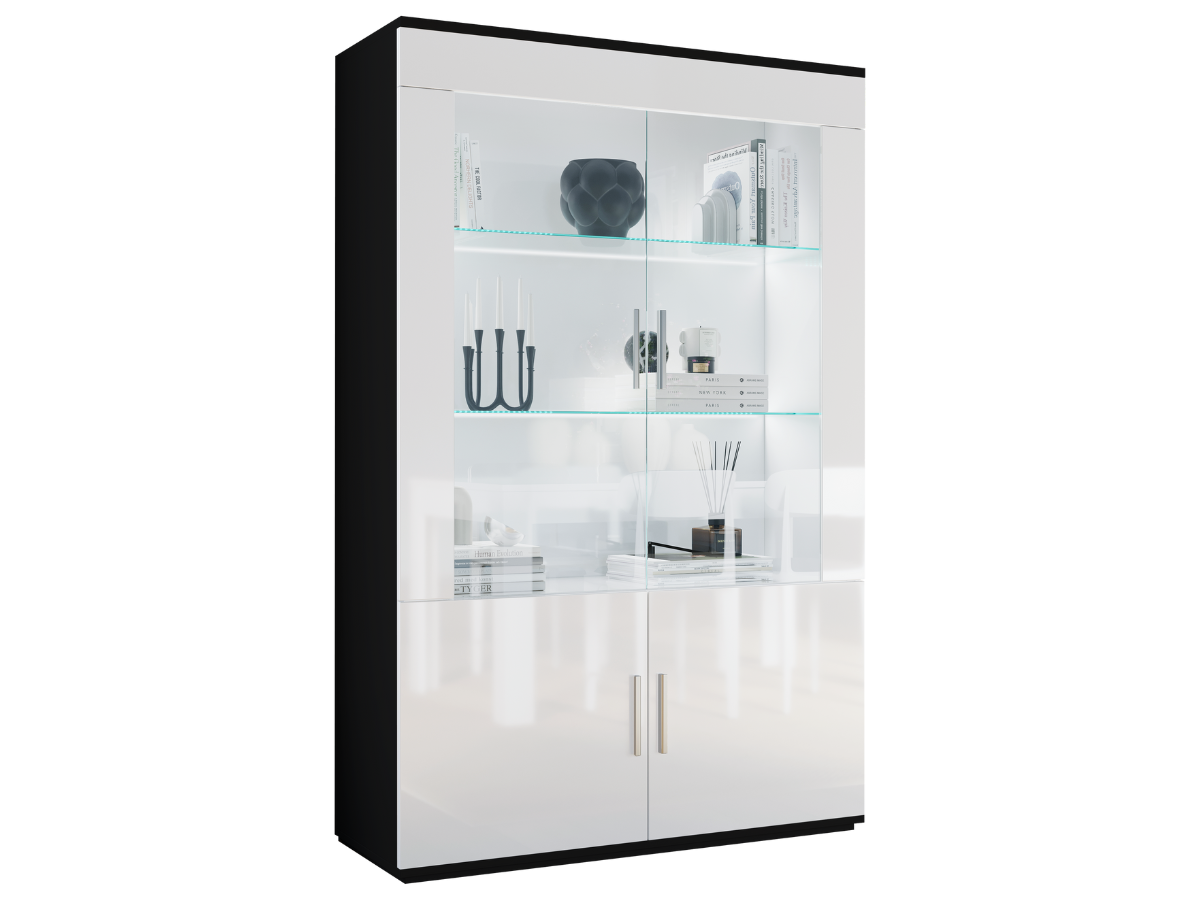 Meuble Vitrine 2 Portes Venere pas cher l Meubles Ubaud