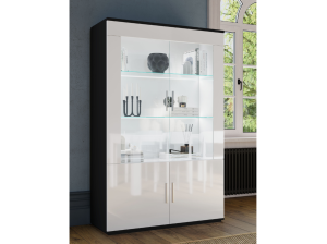Meuble Vitrine 2 Portes Venere pas cher l Meubles Ubaud