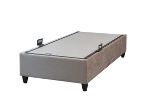 Sommier coffre Kompact Taupe - 1 place | Meubles UBAUD