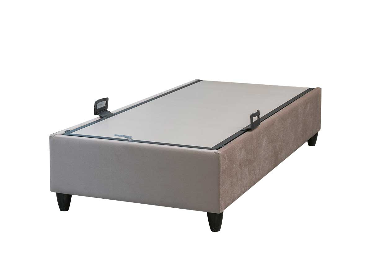 Sommier coffre Kompact Taupe - 1 place | Meubles UBAUD