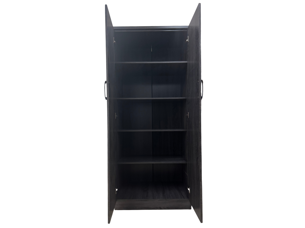 Armoire 2 portes Elsa noire