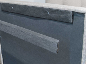 Tête de lit REMY - 2 places / Gris uni