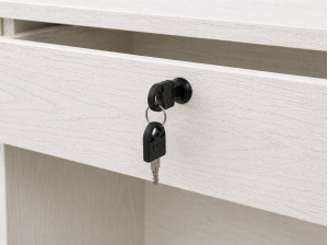 Tiroir avec clé Bureau Laure Blanc par Proconfort