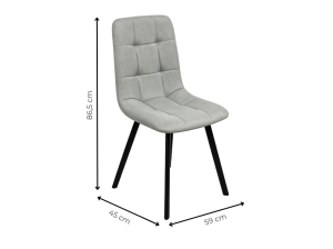 Chaise BELLA Grise | Meubles UBAUD
