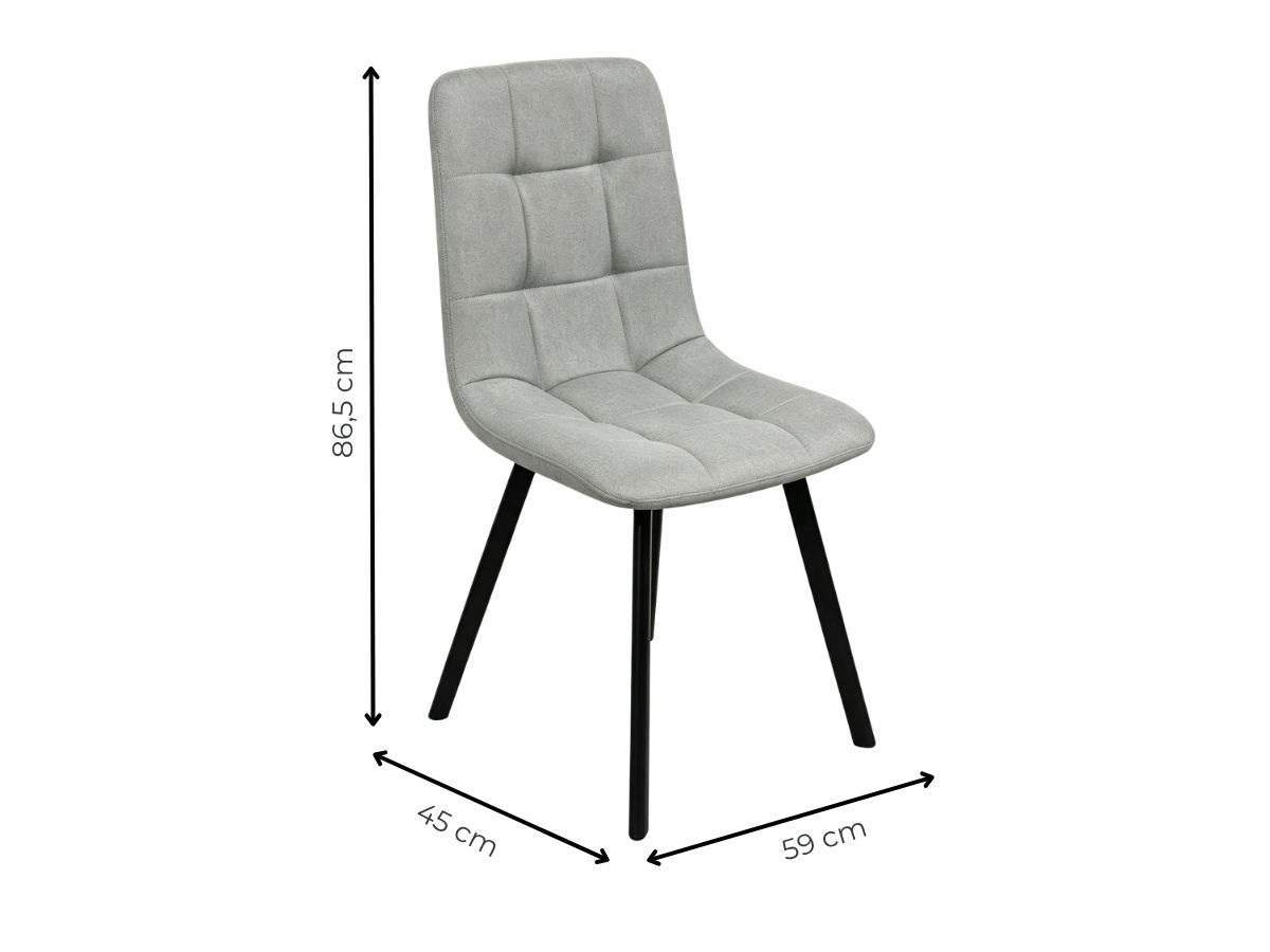 Chaise BELLA Grise | Meubles UBAUD