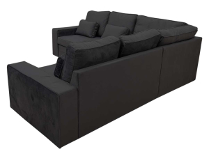 Canape d'angle pas cher noir| Meubles UBAUD