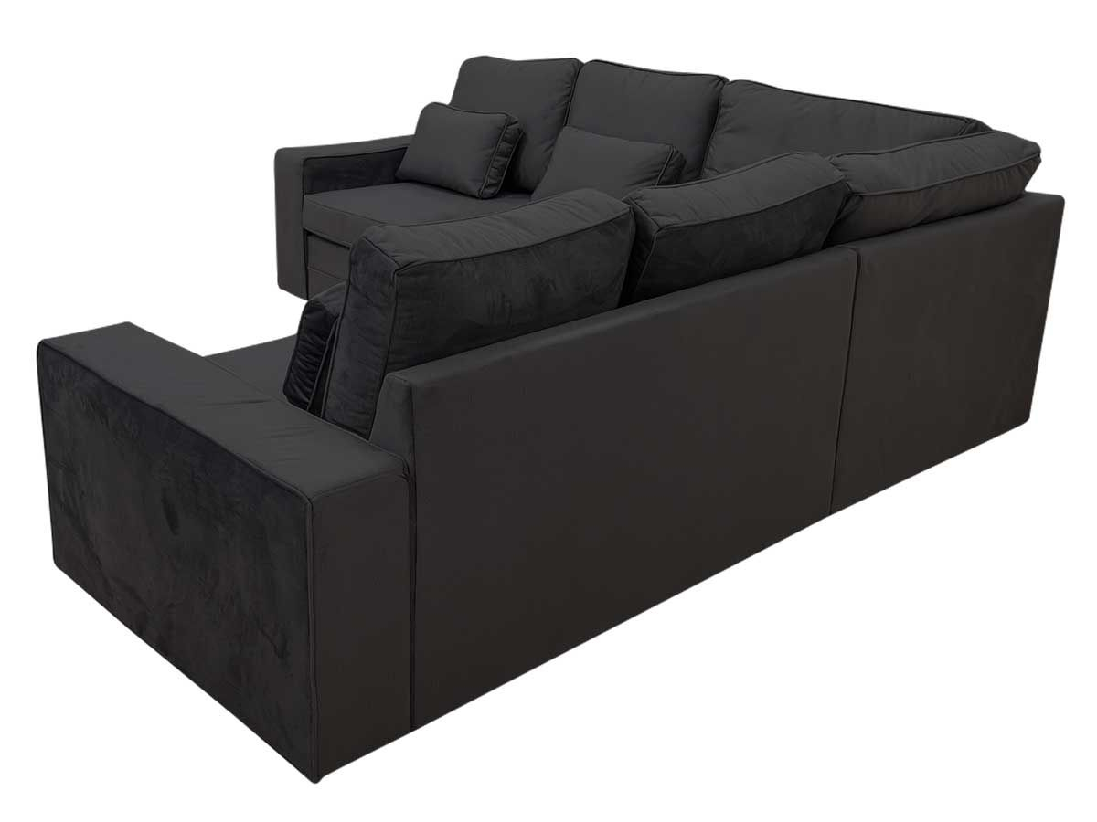 Canape d'angle pas cher noir| Meubles UBAUD