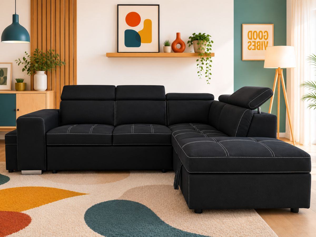 Canapé d'Angle Convertible Droit | Meubles Ubaud
