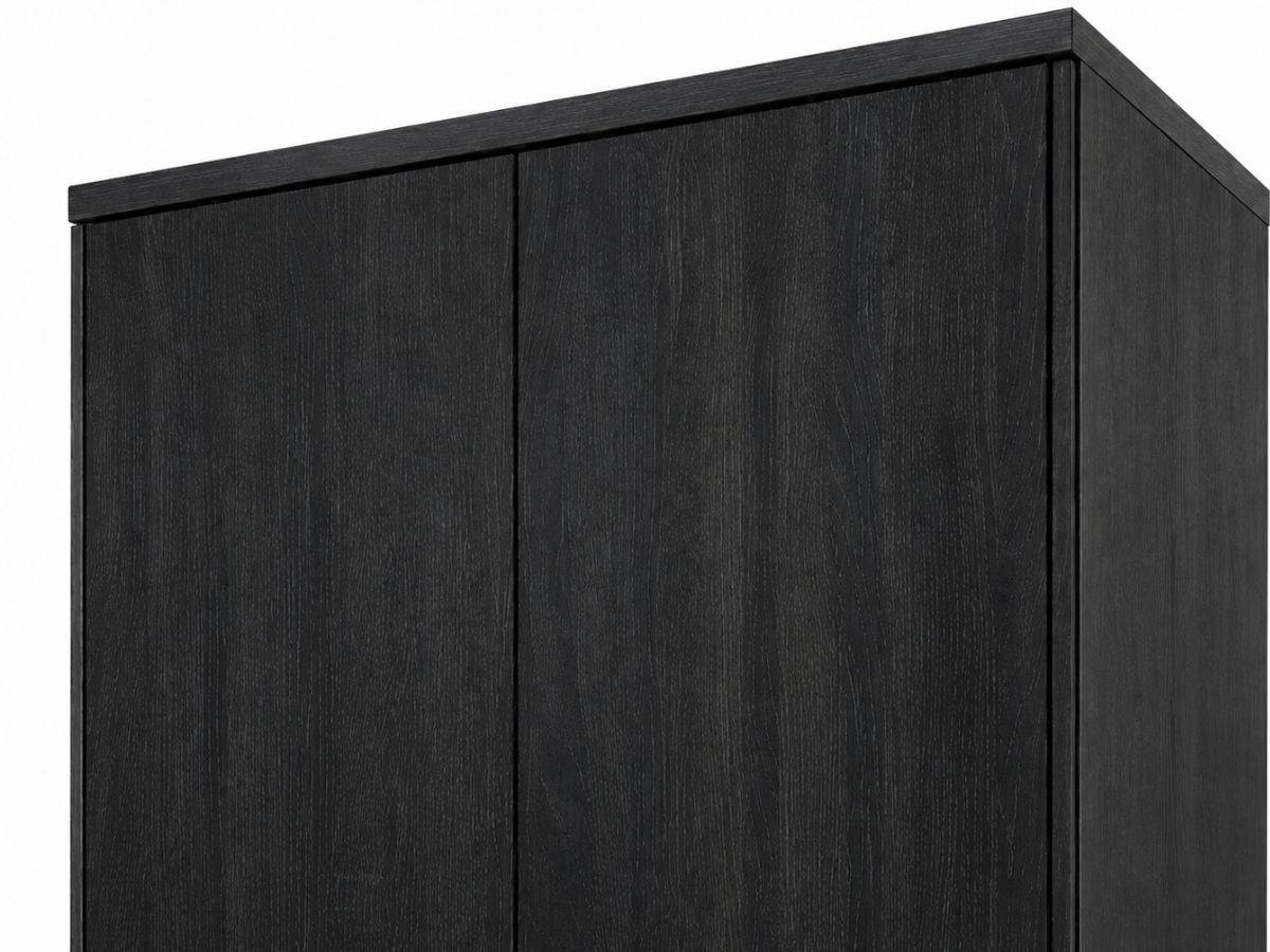Armoire ELSA 2 portes aspect chêne avec étagères | PROCONFORT