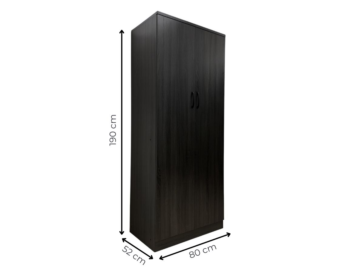 Armoire ELSA 2 portes aspect chêne avec étagères | PROCONFORT