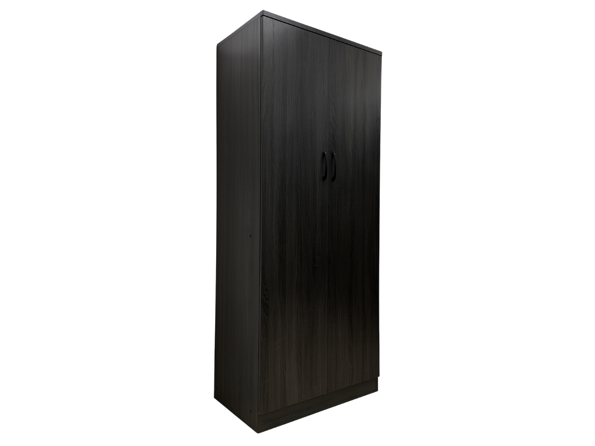 Armoire ELSA 2 portes aspect chêne avec étagères | PROCONFORT