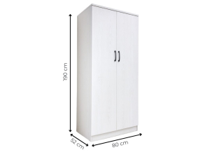 Armoire ELSA 2 portes noire avec étagères | PROCONFORT