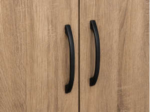 Armoire ELSA 2 portes noire avec étagères | PROCONFORT