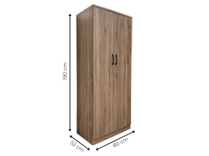 Armoire ELSA 2 portes noire avec étagères | PROCONFORT