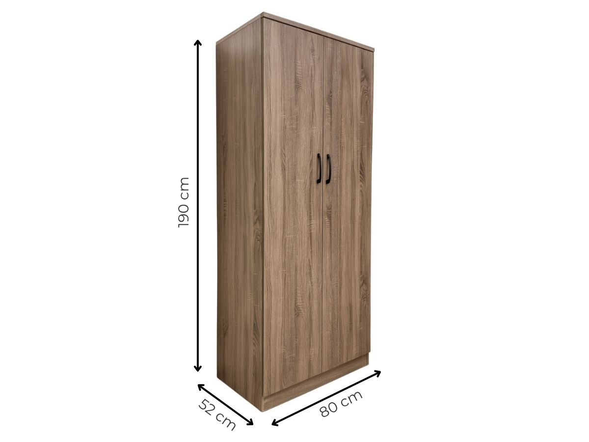 Armoire ELSA 2 portes blanche avec étagères | PROCONFORT