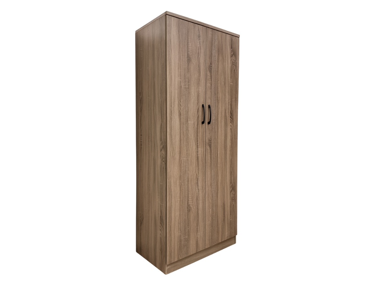Armoire ELSA 2 portes blanche avec étagères | PROCONFORT