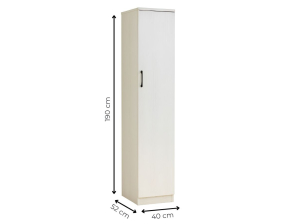 Armoire 1 Porte Elsa chêne avec 5 étagères | PROCONFORT