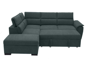 Canape convertible Diane gris - angle droit | Meubles Ubaud