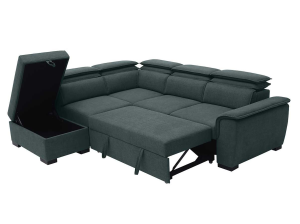 Canape convertible Diane gris - angle droit | Meubles Ubaud