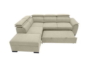 Canape convertible diane beige - angle droit | Meubles Ubaud