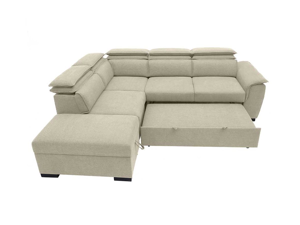 Canape convertible diane beige - angle droit | Meubles Ubaud