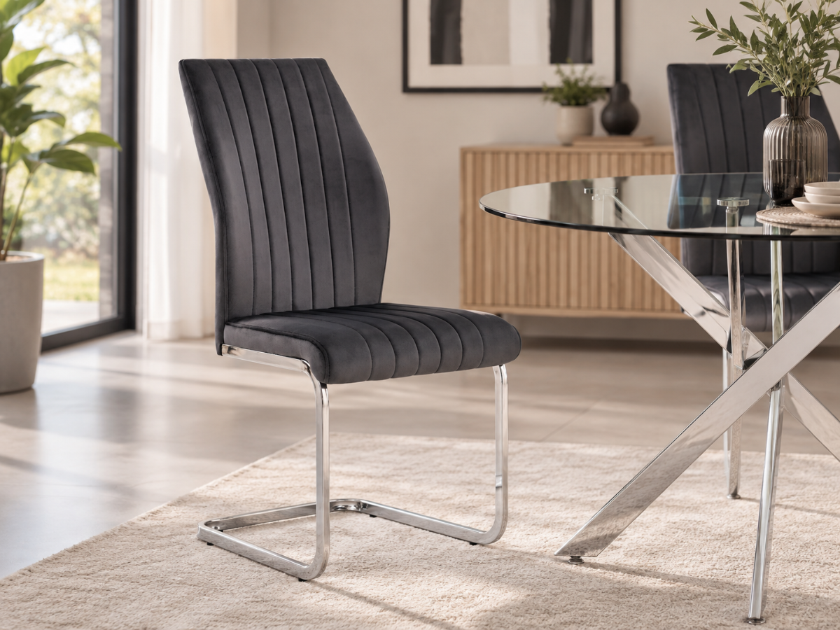 Chaise BALE Gris | Meubles UBAUD