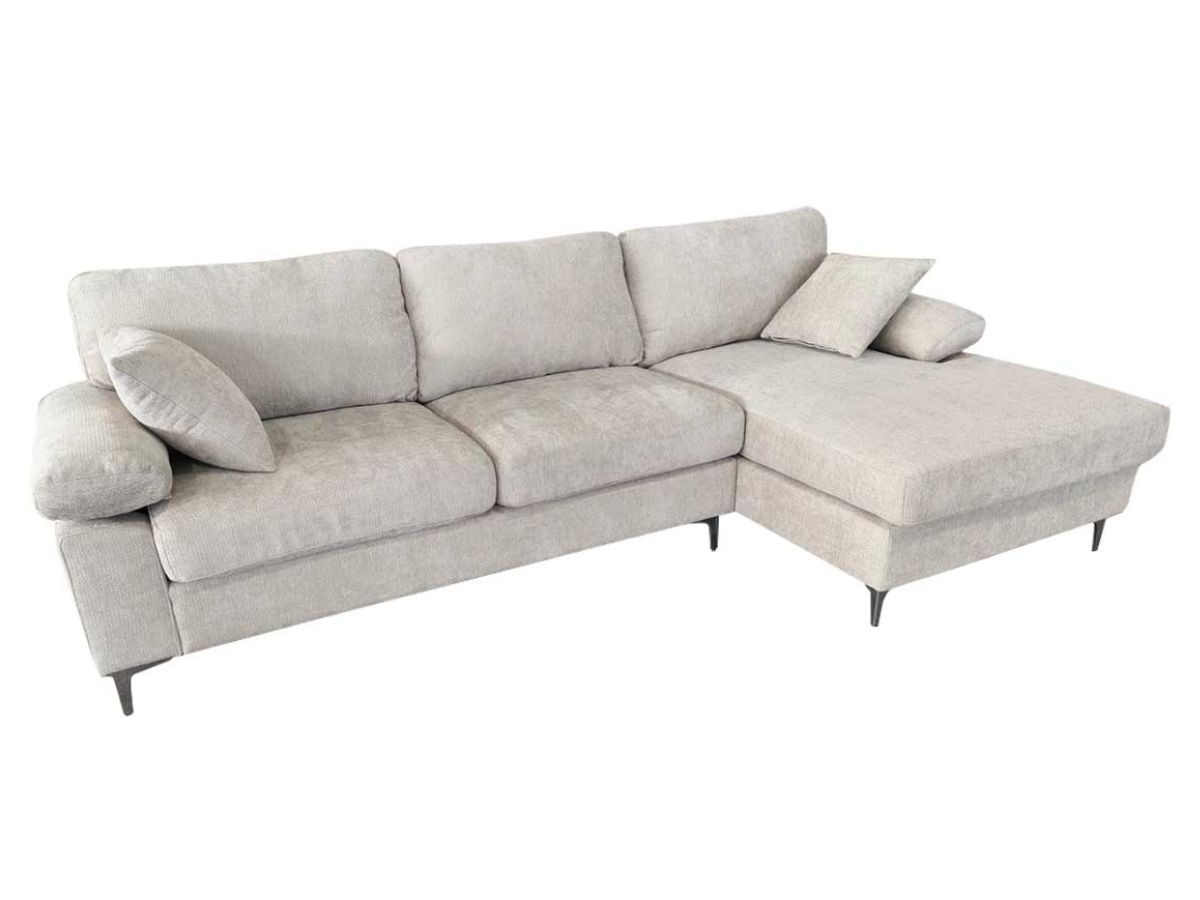 Canapé d'angle AXELLE gris déhoussable | PROCONFORT