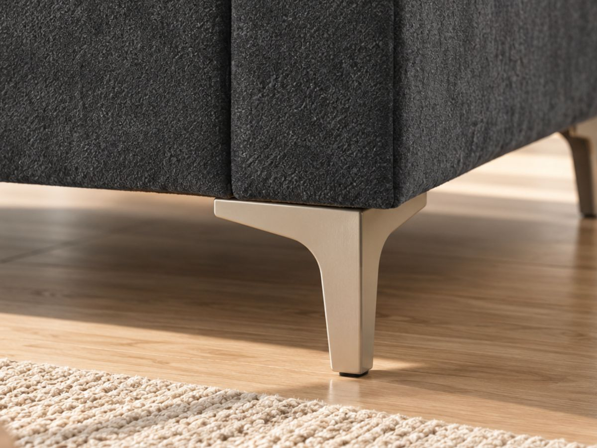 Canapé d'angle AXELLE gris déhoussable | PROCONFORT