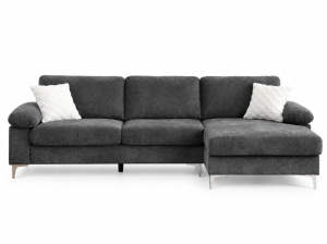 Canapé d'angle AXELLE gris déhoussable | PROCONFORT