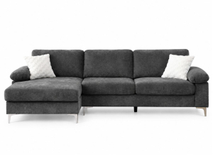 Canapé d'angle AXELLE gris déhoussable | PROCONFORT