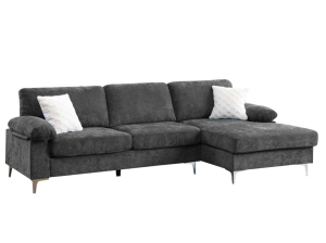 Canapé d'angle AXELLE gris déhoussable | PROCONFORT