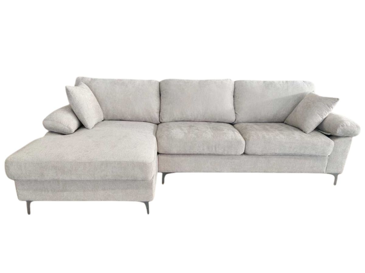 Canapé d'angle AXELLE gris déhoussable | PROCONFORT