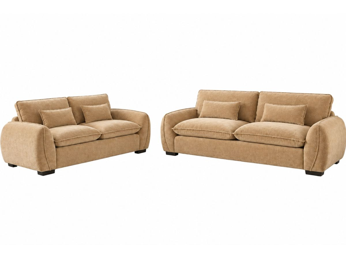 Ensemble de canapés Maelle 2 + 3 places beige | PROCONFORT