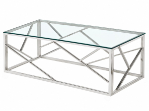 Table basse PARIS Or en verre trempé noir et métal | PROCONFORT