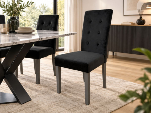 Chaise lea Noir | Meubles Ubaud