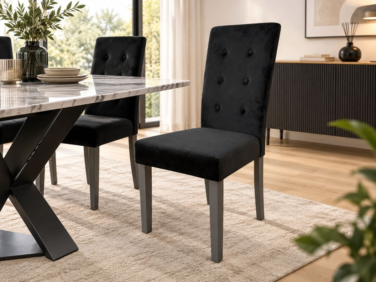 Chaise lea Noir | Meubles Ubaud